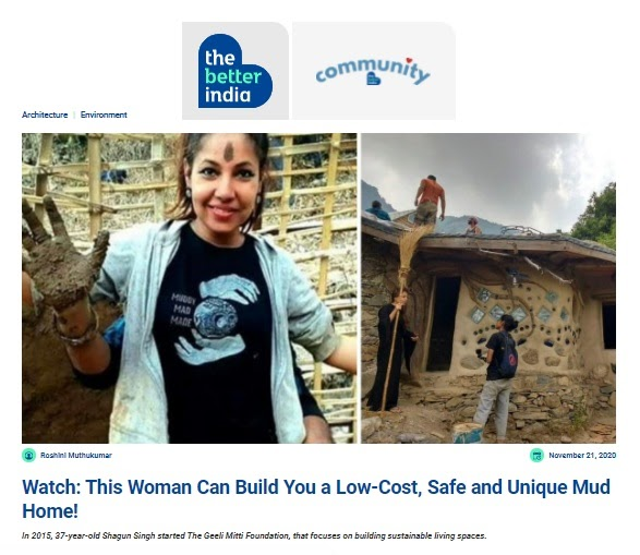 The Better India: This woman can build you a low-cost, safe and unique mud home. Geeli Mitti featured on The Better India.